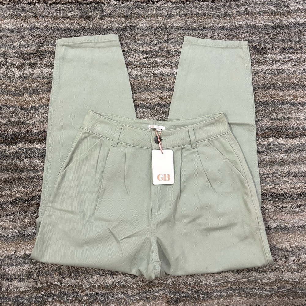 GB High Rise Balloon Jeans Sz 9 Juniors NWT | GB High Waist Green Balloon Jeans-